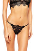 Sexy Black Lace Crochet Lined Sexy Thong